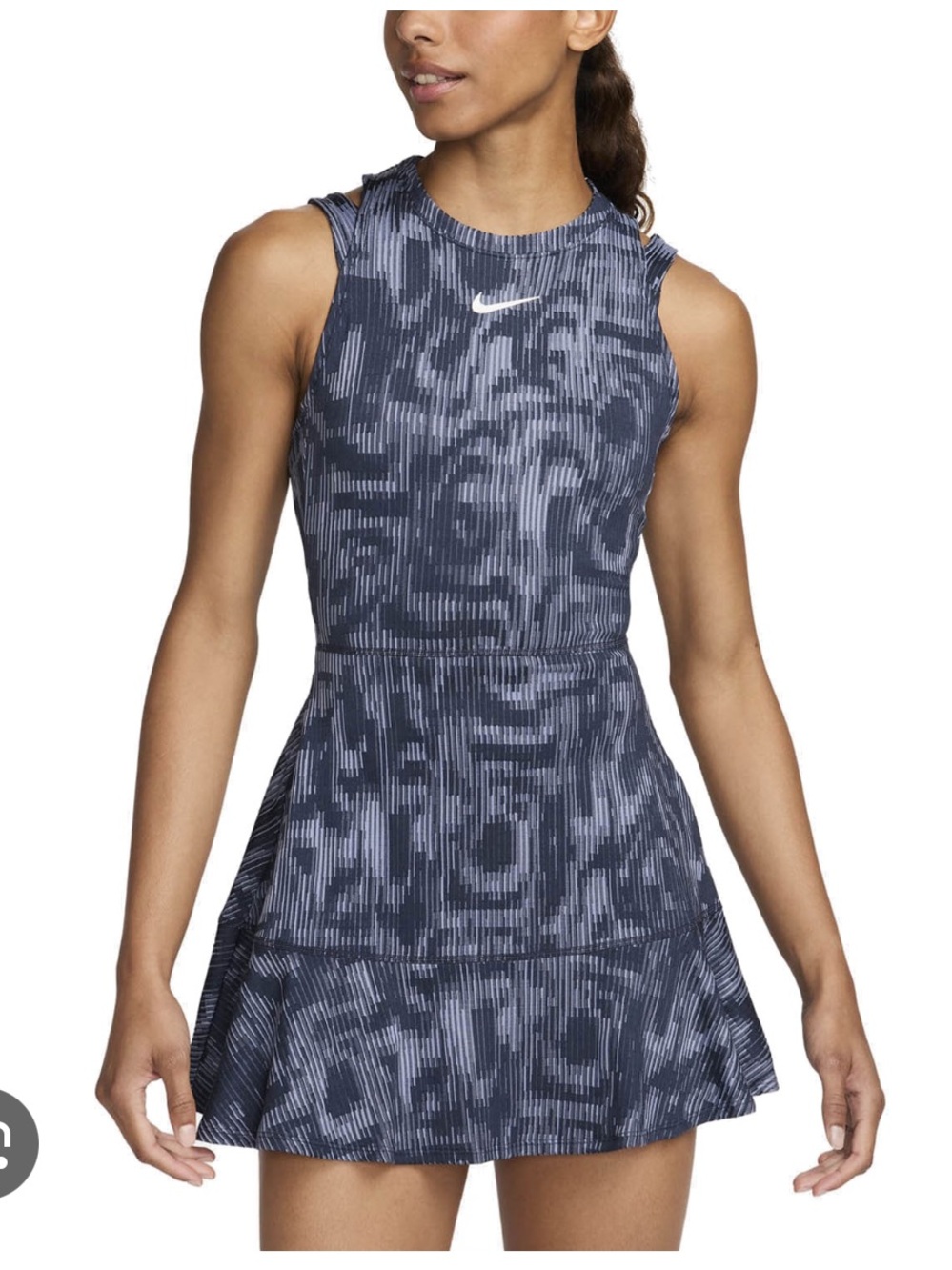 Nike Navy Patterned Sleeveless Tennis Dress (like new)